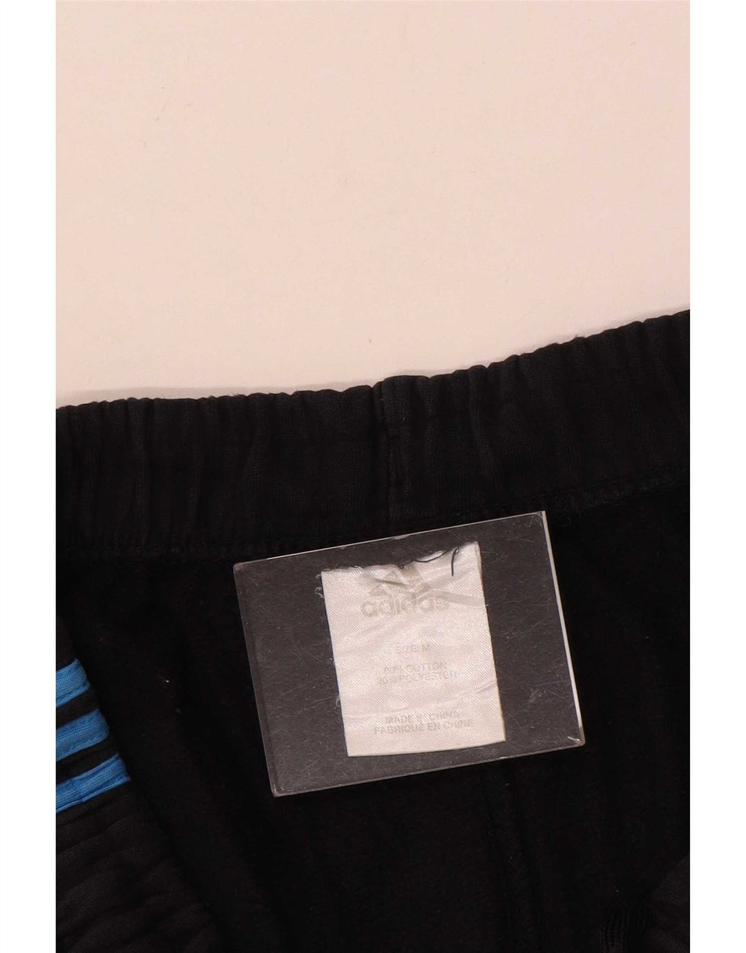 Pantaloni de trening Adidas pentru bărbați, bumbac mediu negru