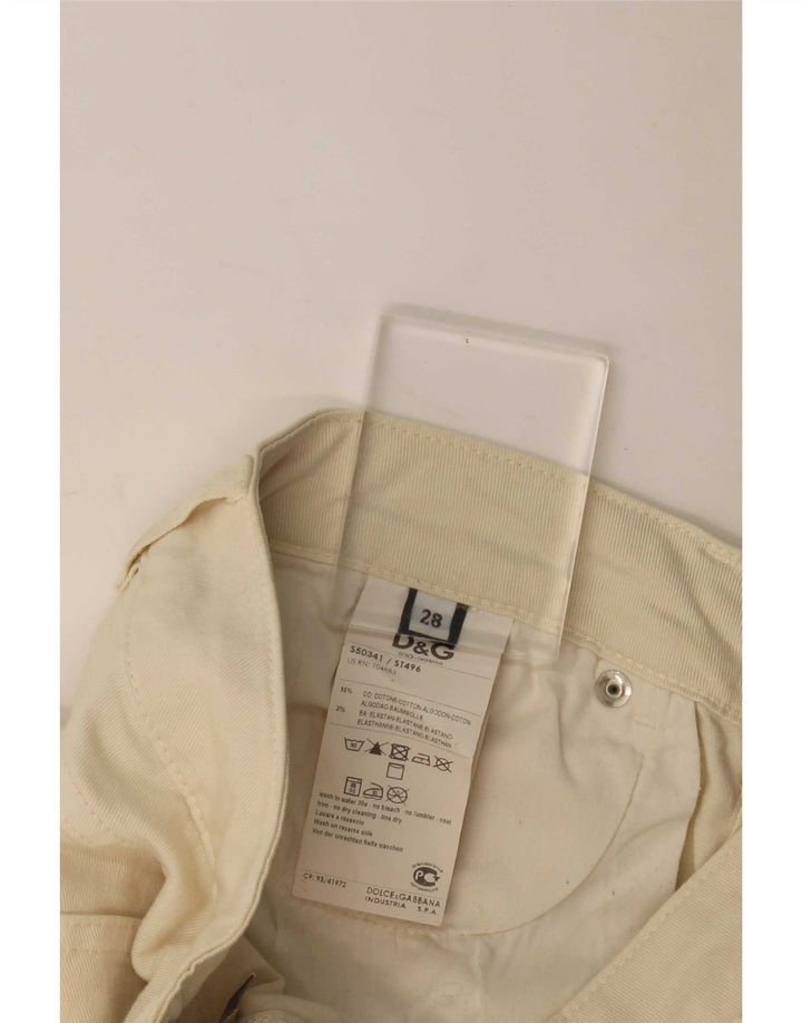 Blugi slim pentru femei Dolce & Gabbana W28 L34 bumbac bej