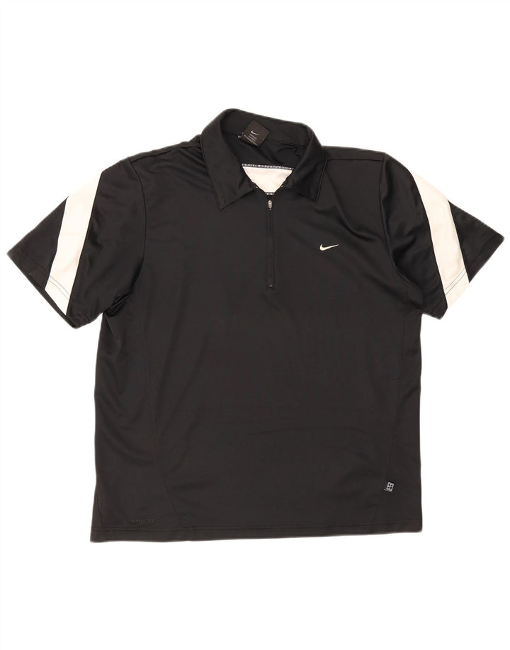 Tricou polo Nike pentru bărbați UK 39/41 Medium Black Colorblock