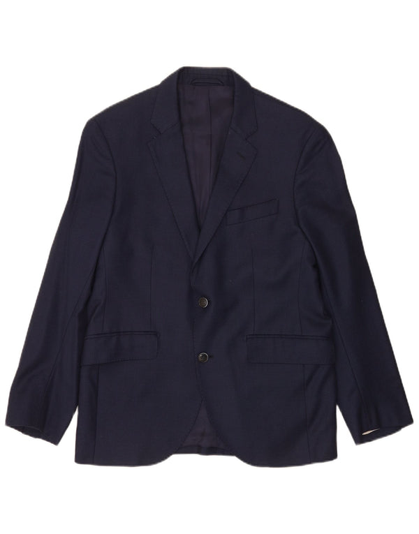 Blazer pentru bărbați Hackett, cu 2 nasturi, UK 40 mare, lână bleumarin