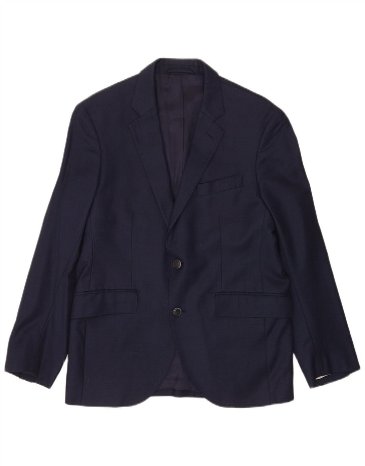 Blazer pentru bărbați Hackett, cu 2 nasturi, UK 40 mare, lână bleumarin