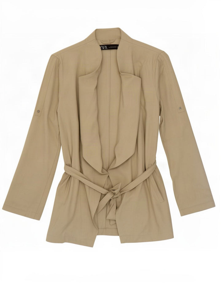 Blazer pentru femei Zara UK 10 Mic Bej Viscoză