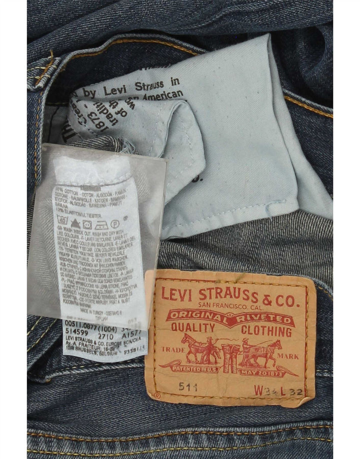 Blugi Levi's 511 Slim pentru femei W34 L32 Bumbac albastru