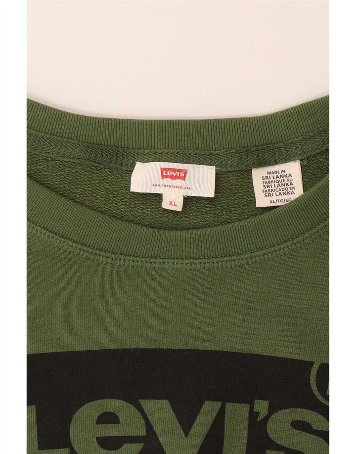 Pulover Levi's pentru damă cu grafică, UK 18 XL, verde
