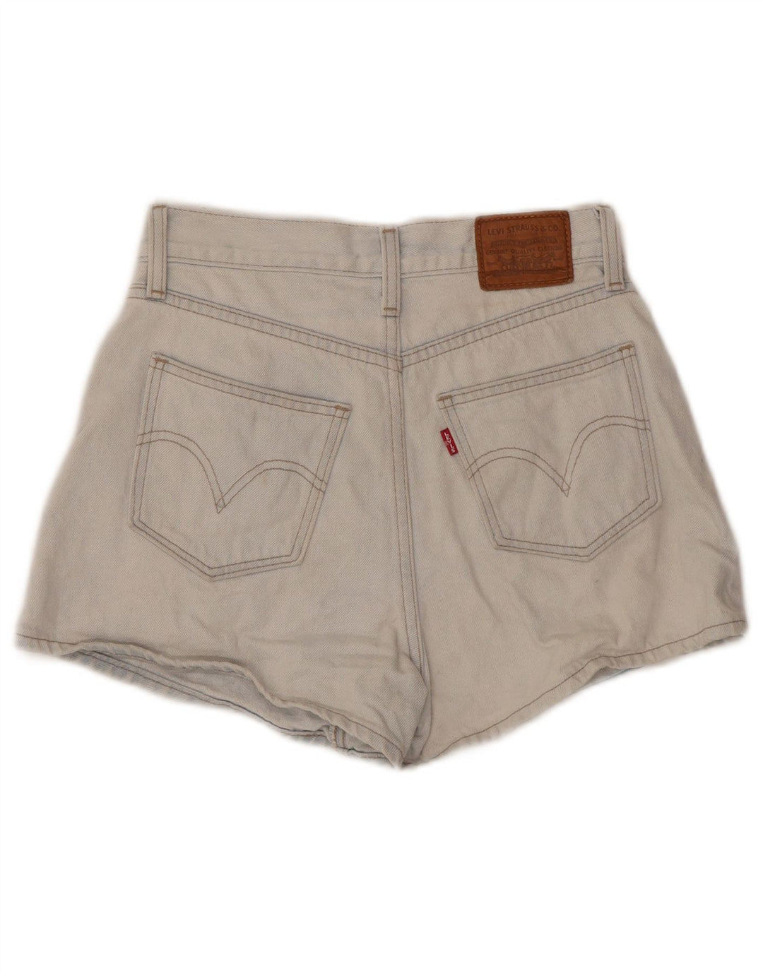 Pantaloni scurți din denim cu talie înaltă LEVI'S W25 XS bumbac albastru