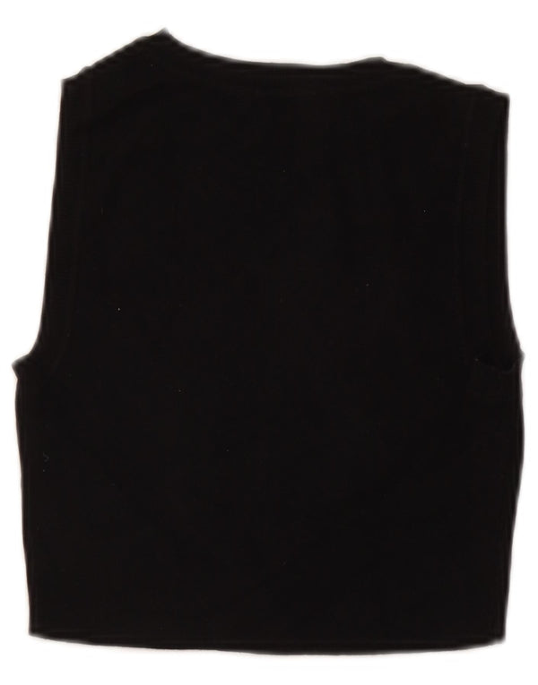 Crop Top fără mâneci pentru femei Zara UK 12 Medium Black Viscose
