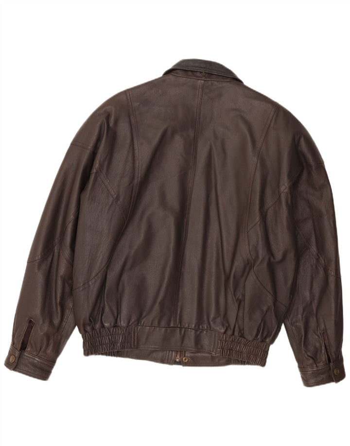 Jachetă de piele pentru bărbați Fatigue UK 38 Piele maro medie