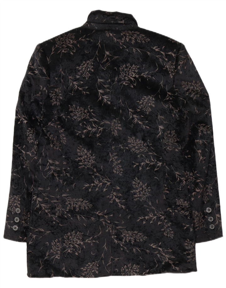 Jachetă pentru femei NORMA cu paragate cu 3 nasturi, UK 10, negru, floral