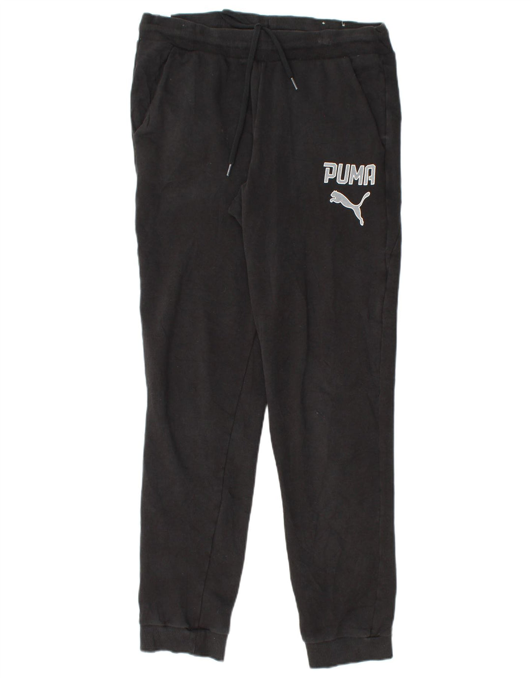 Pantaloni de trening grafic PUMA pentru femei Pantaloni de jogging UK 12 Bumbac mediu negru