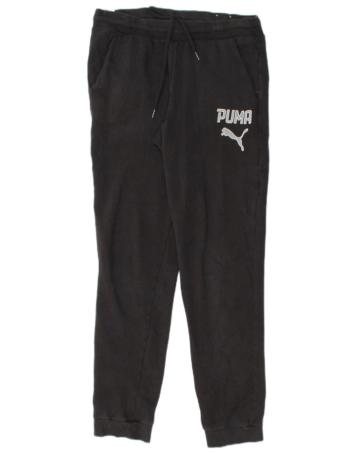 Pantaloni de trening grafic PUMA pentru femei Pantaloni de jogging UK 12 Bumbac mediu negru