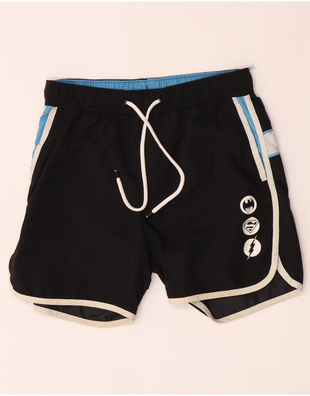 Pantaloni scurți de înot grafic pentru băieți DC 13-14 ani, negru, poliamidă color bloc