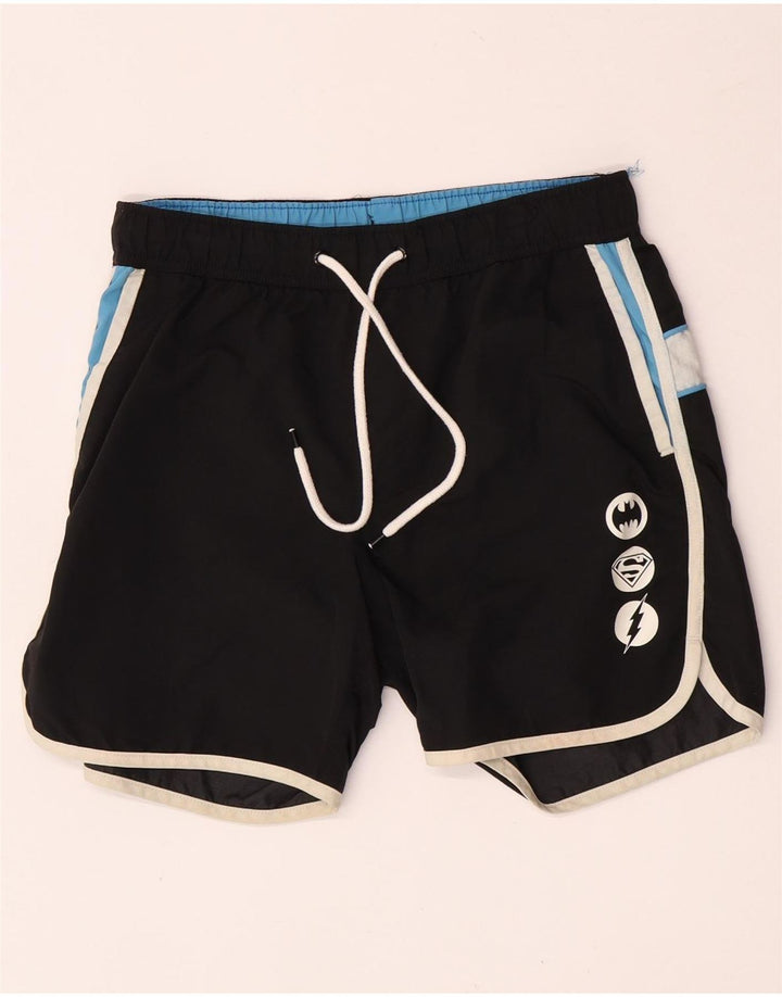 Pantaloni scurți de înot grafic pentru băieți DC 13-14 ani, negru, poliamidă color bloc