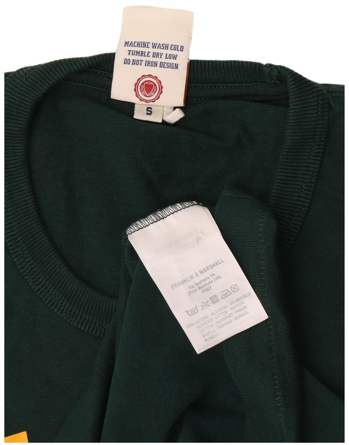 Tricou grafic pentru bărbați Franklin Marshall Top mic din bumbac verde