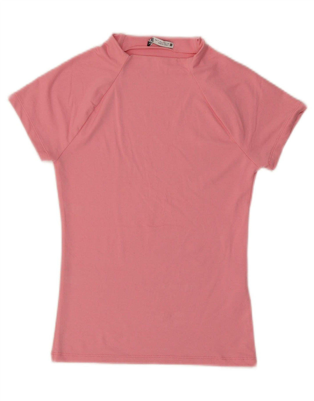 ZARA Womens T-Shirt Top UK 8 Small Pink Polyamide Vintage Zara and Second-Hand Zara from Messina Hembry 