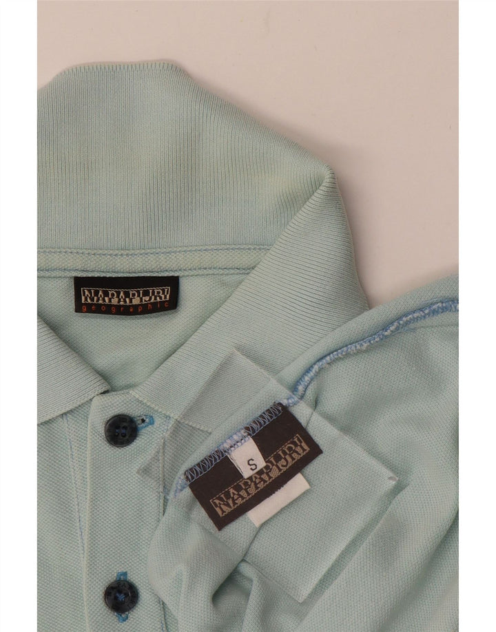 Tricou polo pentru bărbați NAPAPIJRI Geographic, mic, albastru, bumbac color bloc