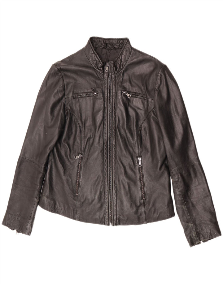 Jachetă de piele crop pentru femei Conbipel IT 48 XL din piele neagră