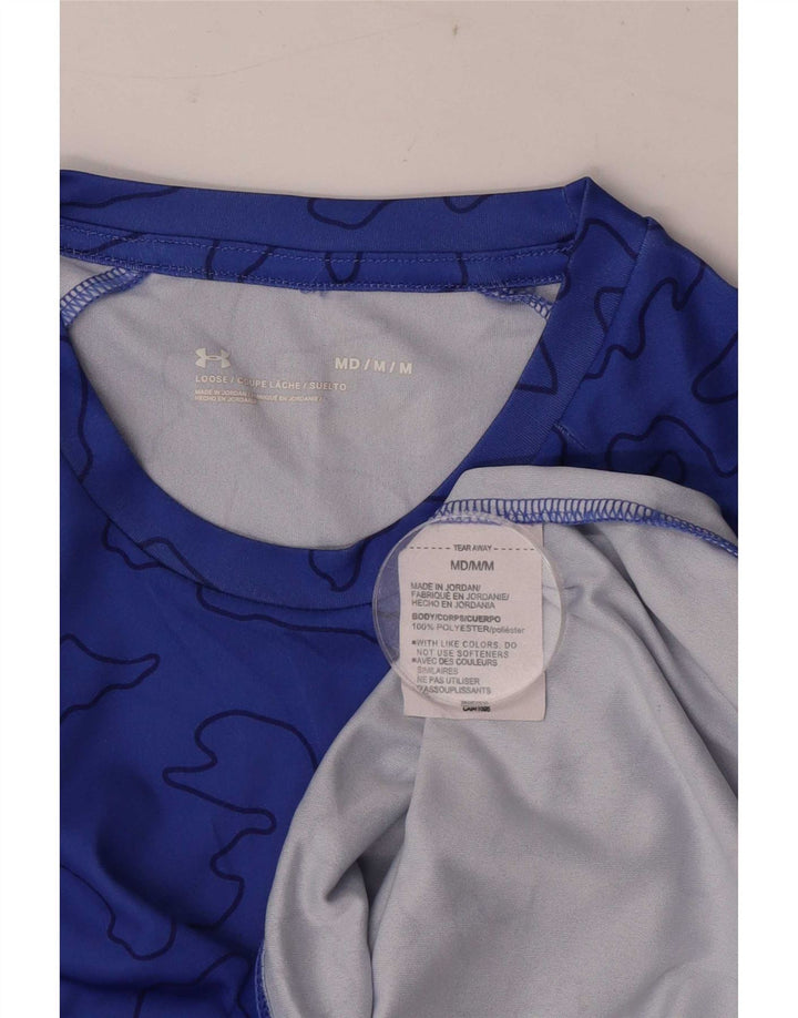 Tricou Under Armour pentru bărbați Loose Fit Top Medium Blue Geometric Poliester