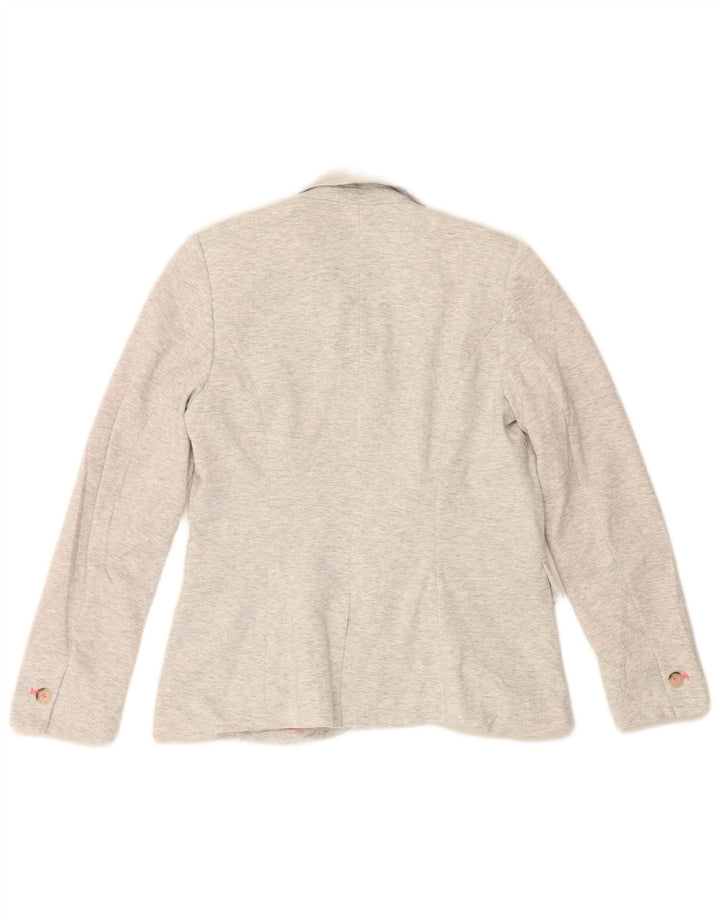 Jachetă Blazer pentru femei Joules cu 1 nasture UK 10 Mic, gri poliester cu pături