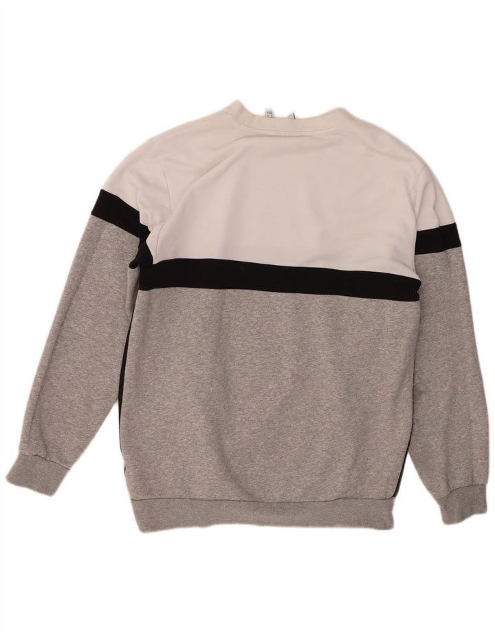 Hanorac cu grafic pentru bărbați Adidas Jumper mare, gri, bumbac color bloc
