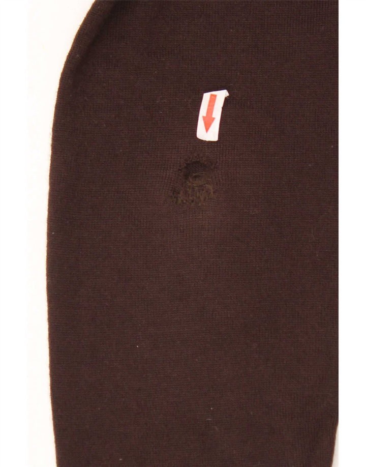 Pulover cardigan pentru bărbați Hugo Boss Slim Fit Lână maro medie