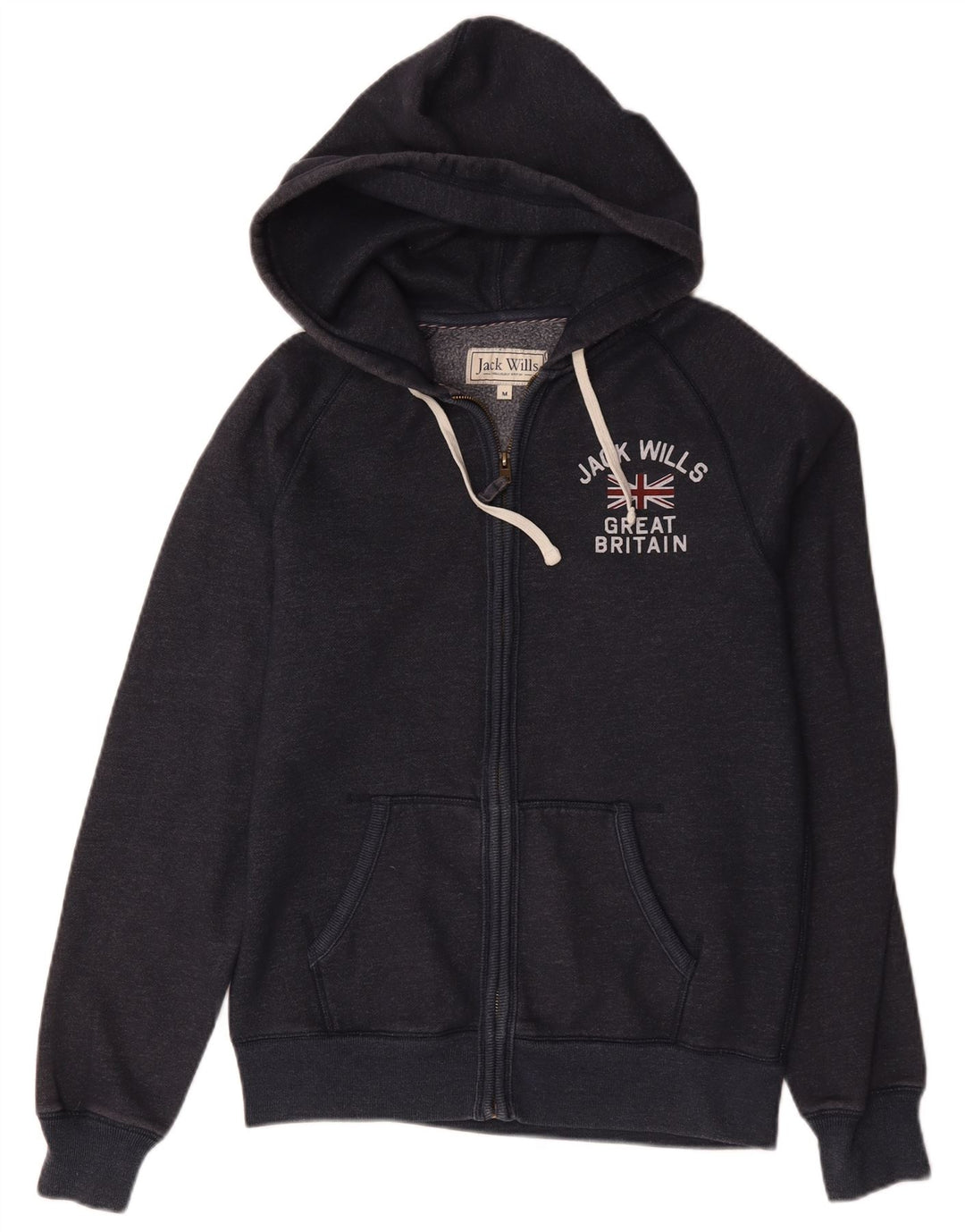 Pulover Jack Wills pentru bărbați, cu fermoar și grafic, bumbac, albastru, mediu