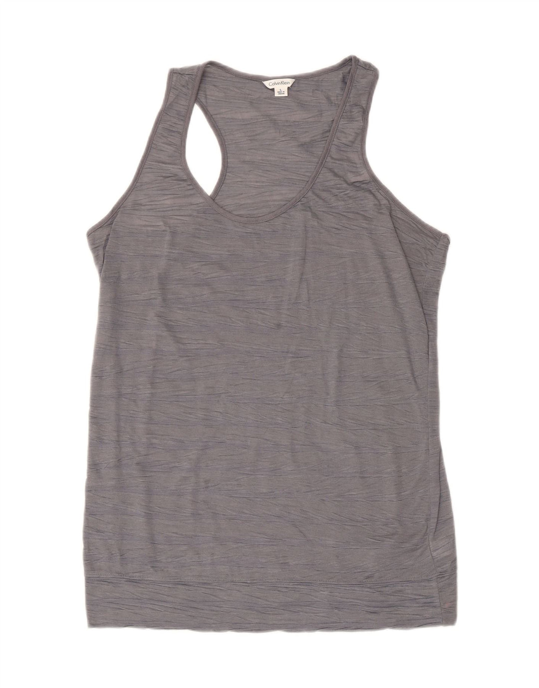 Vest Top pentru femei CALVIN KLEIN UK 14 mare poliester cu dungi gri
