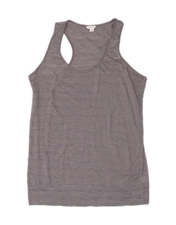 Vest Top pentru femei CALVIN KLEIN UK 14 mare poliester cu dungi gri