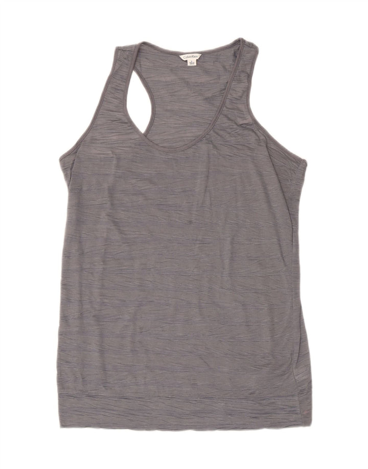 Vest Top pentru femei CALVIN KLEIN UK 14 mare poliester cu dungi gri