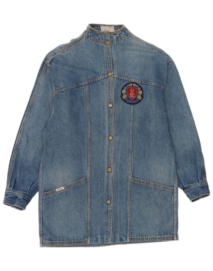 Jachetă de blugi vintage pentru femei UK 14 Medium Blue