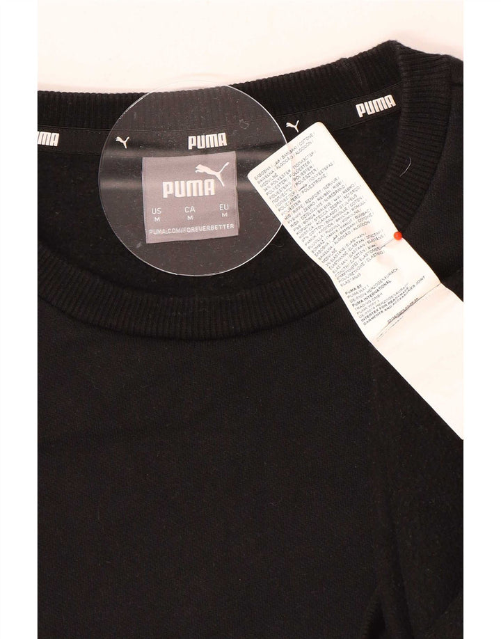 Pulover grafic pentru bărbați Puma, bumbac mediu negru