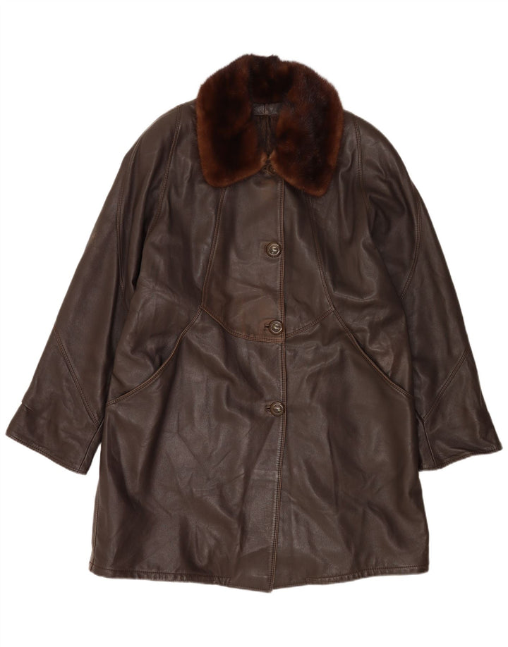 Pardesiu vintage pentru femei UK 18 XL maro