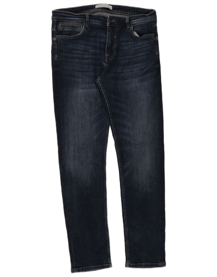 Blugi slim pentru bărbați Zara EU 44 Large W34 L31 Albastru