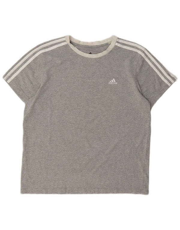 Tricou Adidas Femei Top UK 12/14 Medium Gri Bumbac