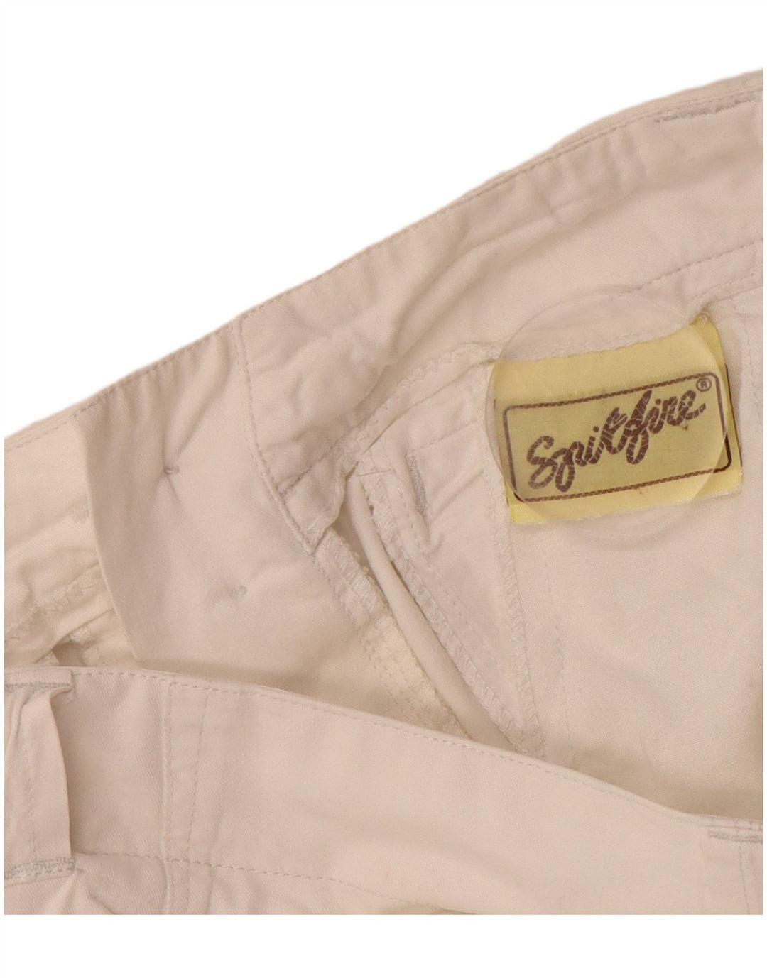 VINTAGE Womens Straight Chino Trousers W32 L30 White