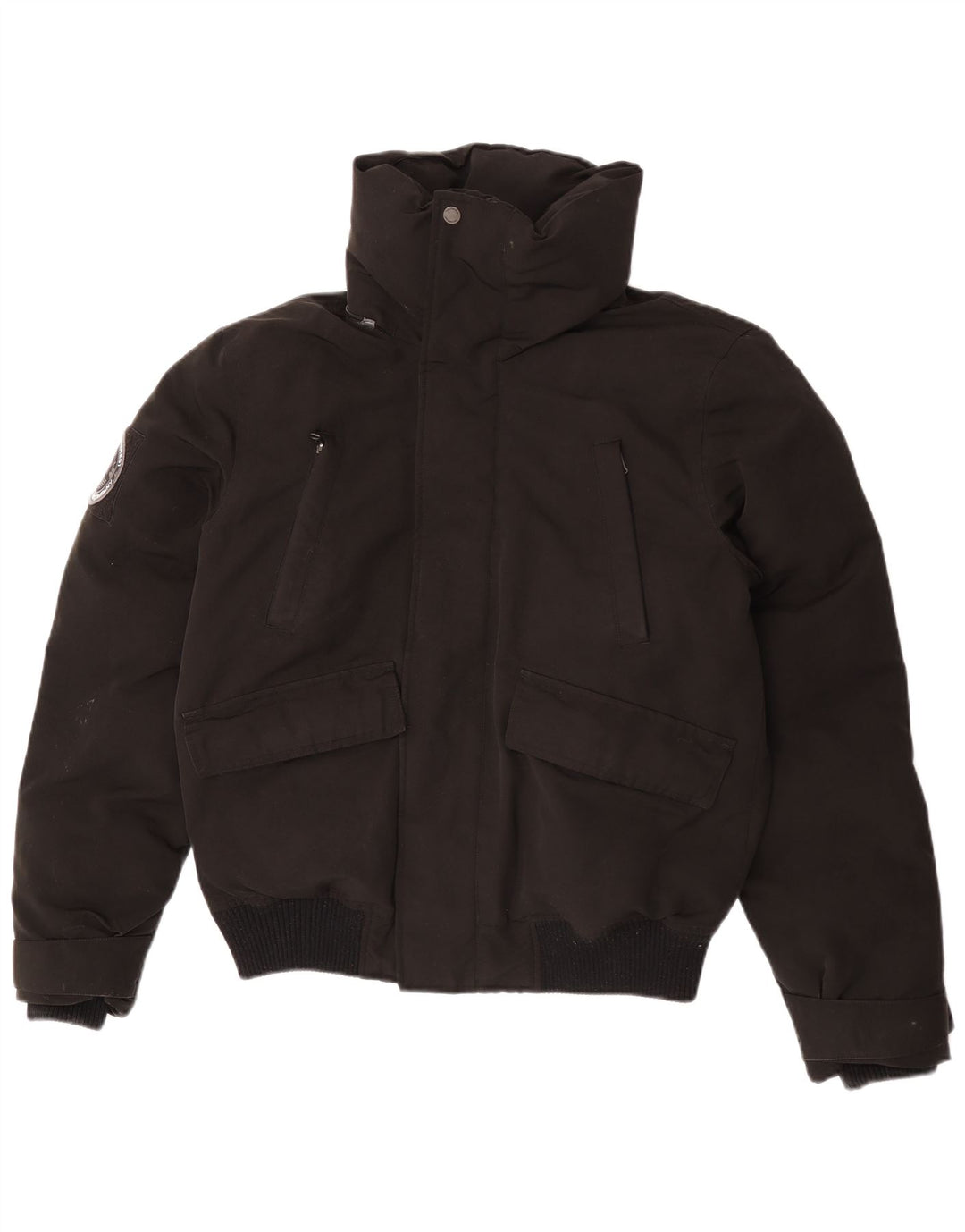 Jachetă căptușită pentru bărbați Superdry UK 38 Poliester mediu negru