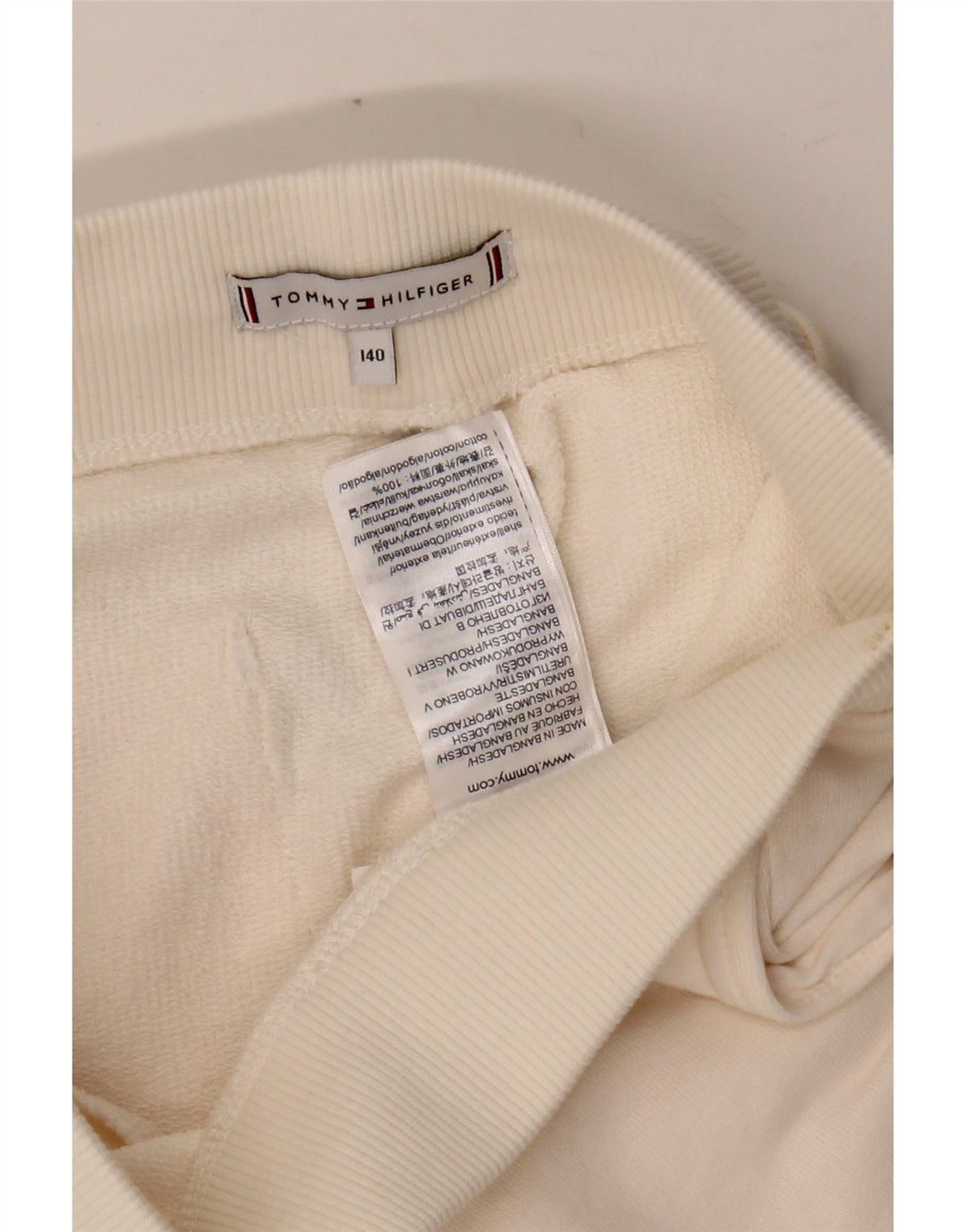 TOMMY HILFIGER Fete Trening Pantaloni Joggeri 9-10 Ani Alb