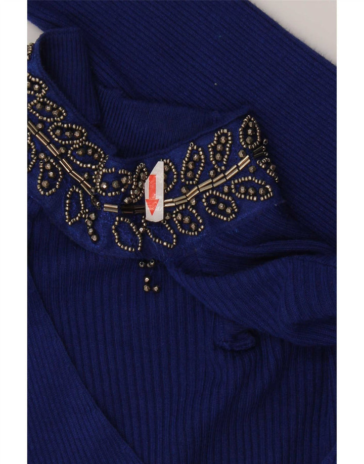 Crop Top pentru femei Oasis UK 8 Small Blue Viscose