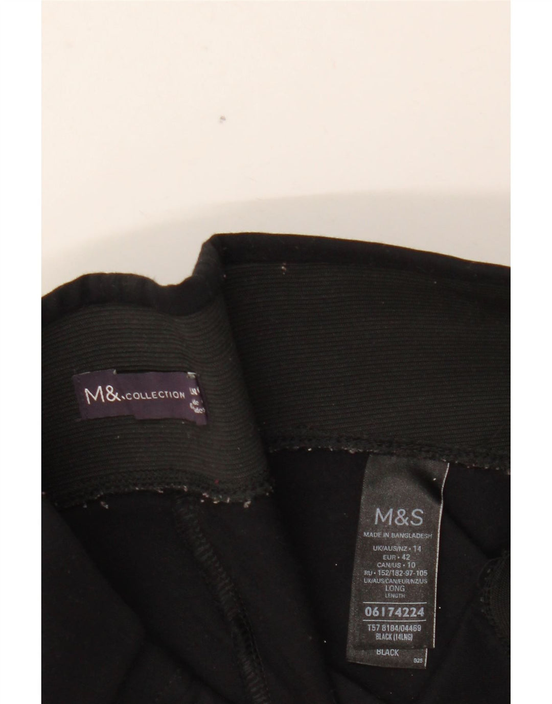 MARKS & SPENCER Leggings pentru femei UK 14 Large Black Viscose