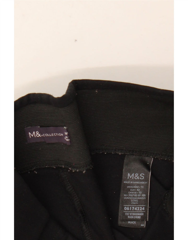 MARKS & SPENCER Leggings pentru femei UK 14 Large Black Viscose
