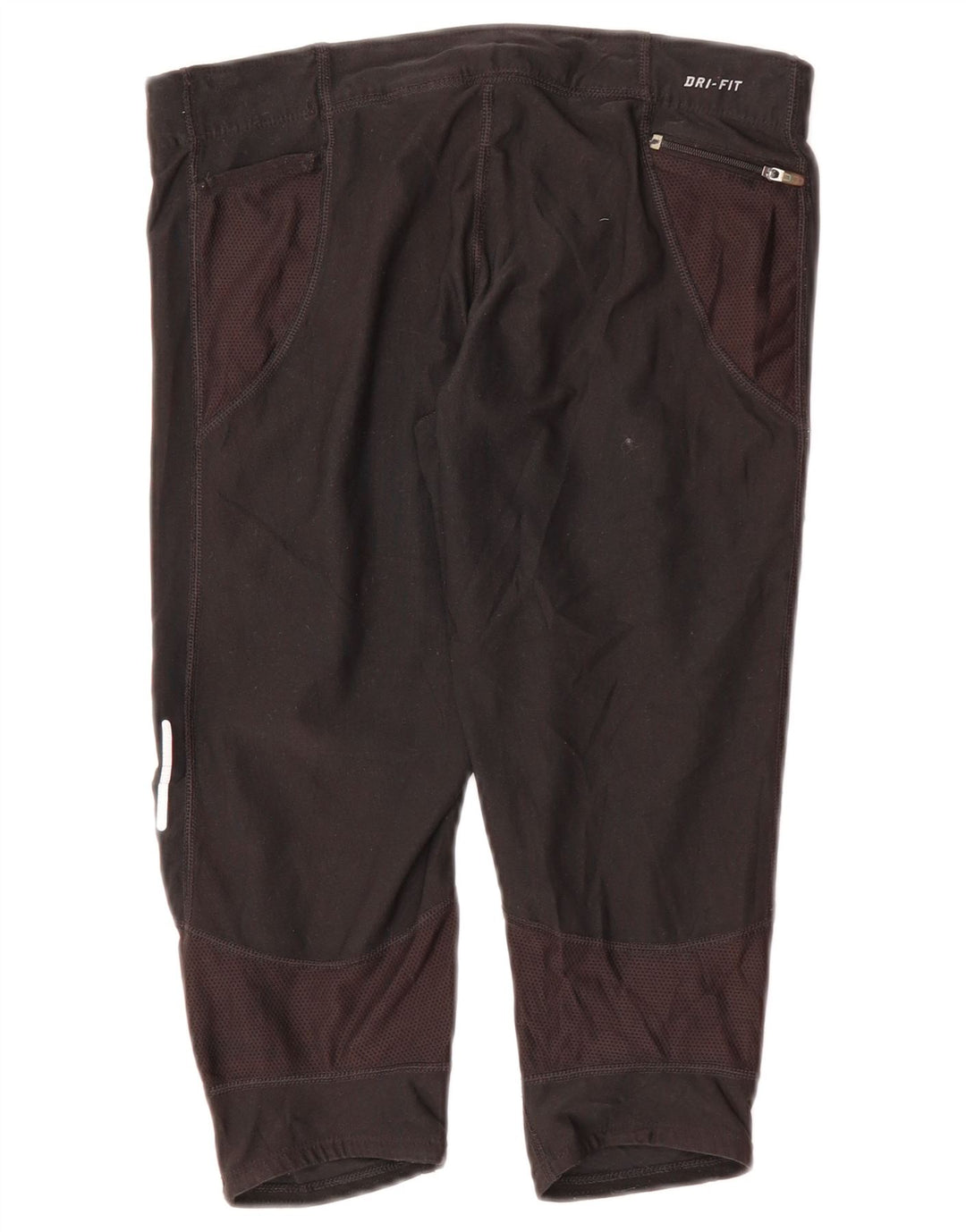 Pantaloni de trening NIKE Dri Fit Capri pentru femei UK 12 Poliester mediu negru