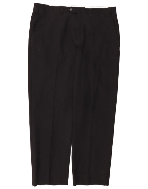 Pantaloni de costum drepți croiți pentru bărbați Marks & Spencer L36 L29 bleumarin