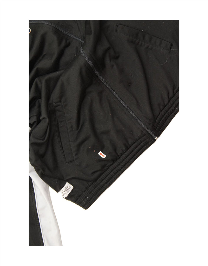 Jachetă de trening grafică pentru bărbați DIADORA UK 40 Medium Black Colorblock