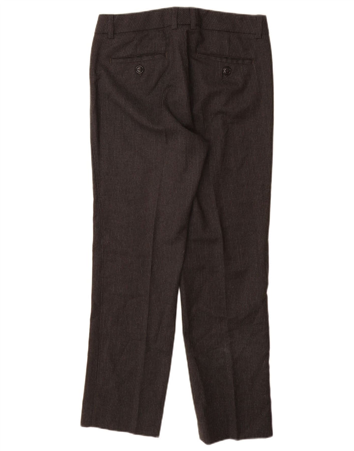 MAX MARA Pantaloni casual de weekend pentru femei UK 8 Small W28 L27 Gri Pinstripe