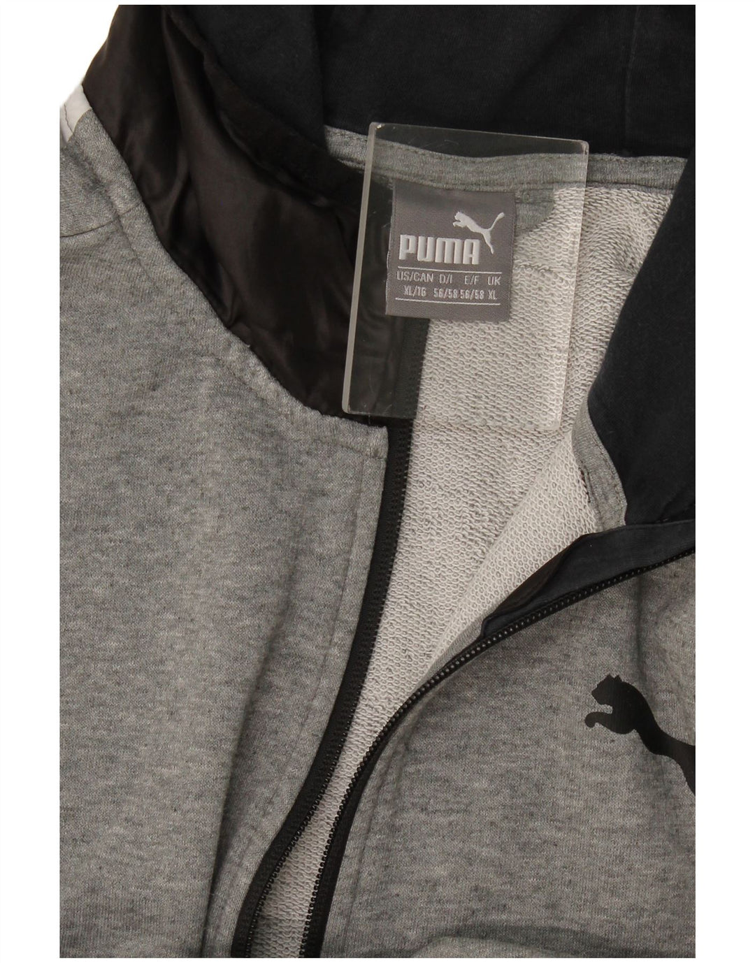 Pulover Puma pentru bărbați, cu fermoar, XL, gri Colorblock