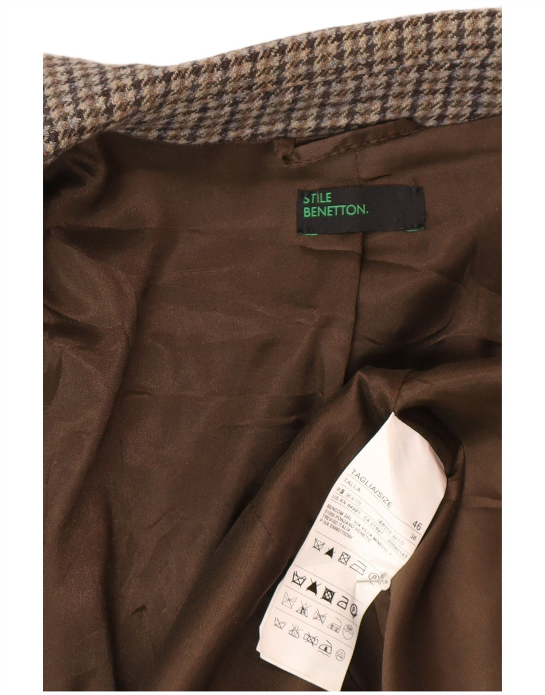 Jachetă pentru femei Benetton cu 1 nasture IT 46 Lână mare, gri cu picior de gală