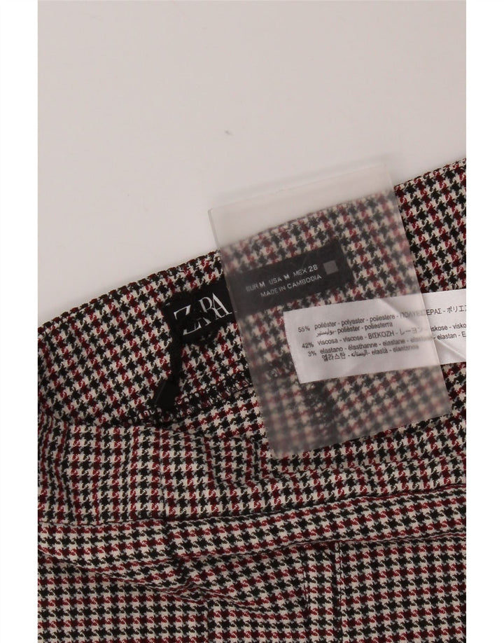 Pantaloni skinny pentru femei Zara, poliester roșu mediu