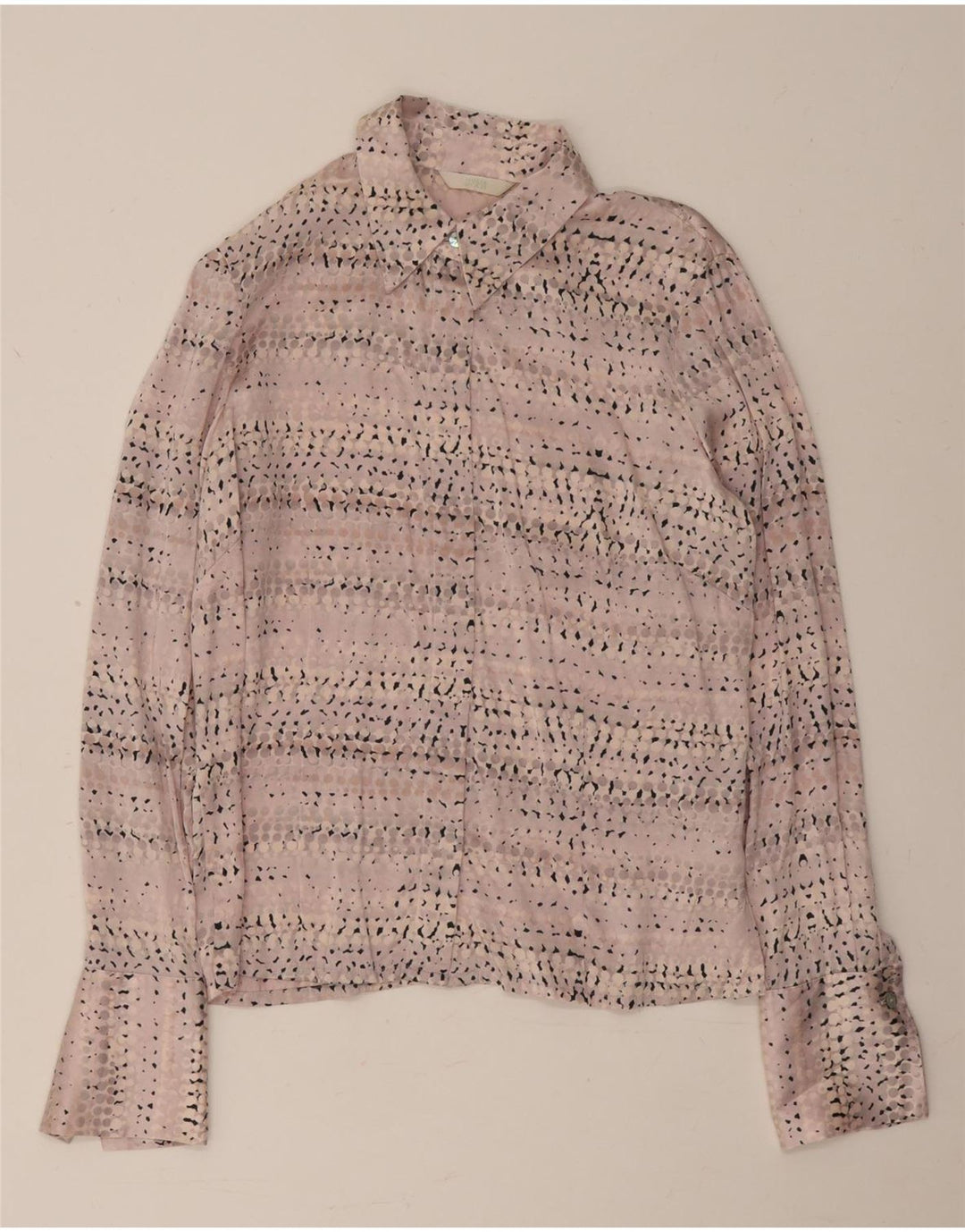 Bluză cămașă pentru femei Marks & Spencer UK 12 Medium Pink Spotted Silk