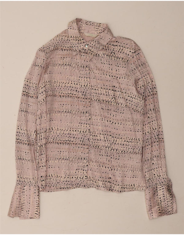 Bluză cămașă pentru femei Marks & Spencer UK 12 Medium Pink Spotted Silk