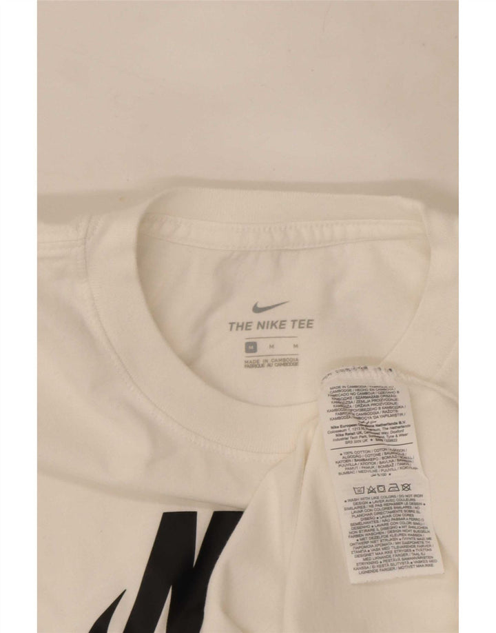 Tricou grafic Nike pentru femei Top UK 14 Medium White Bumbac