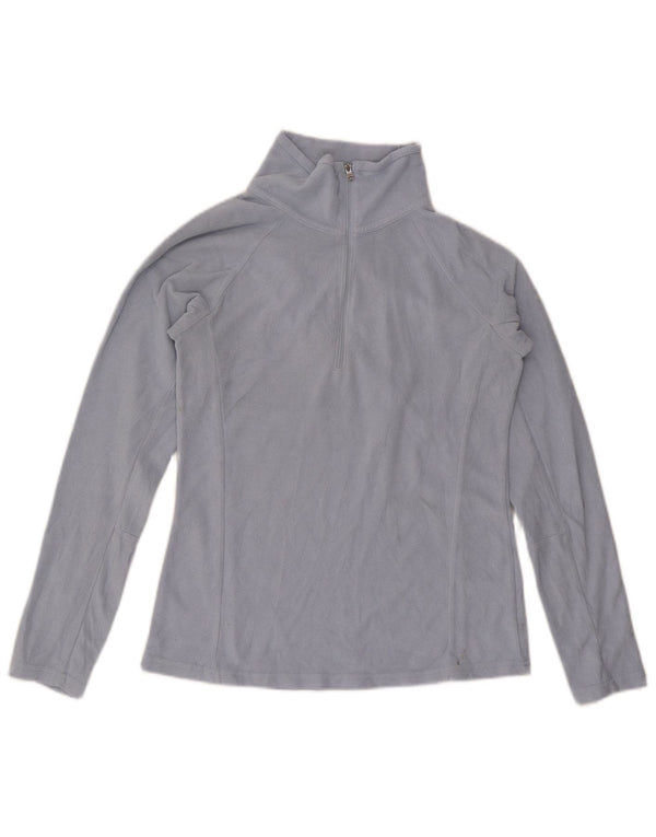 Pulover din lână Columbia, cu fermoar, pentru femei, UK 10, poliester albastru mic